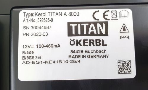 Elektryzator akumulatorowy TITAN A 8000 Kerbl na Arena.pl
