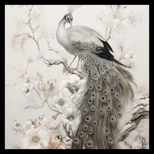 Plakat 30x30cm Pawia Gracja zdjęcie 2