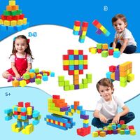 Klocki Magnetyczne KOSTKI 3D budowlane konstrukcyjne Sześciany GIGA ZESTAW