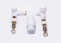 Zawór termostatyczny kątowy osiowy DIAMOND biały