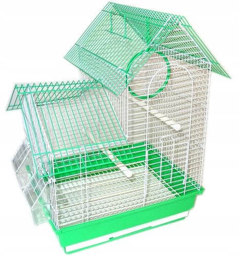 Klatka ZAMEK dla PTAKÓW PAPUGI PAPUG KANARKA PTAKA + KARMA GRATIS na Arena.pl