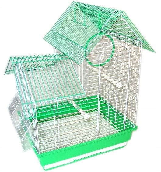 Klatka ZAMEK dla PTAKÓW PAPUGI PAPUG KANARKA PTAKA + KARMA GRATIS zdjęcie 2