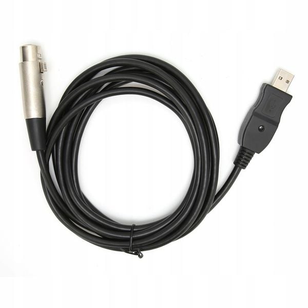KABEL ADAPTERA USB MĘSKI NA XLR ŻEŃSKI 3 METRY zdjęcie 1