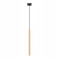 Sollux Lighting Pastelo Lampa Wisząca Tuba Złoty Metal Ø8cm 1xG9 8W