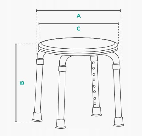 Taboret stołek pod prysznic krzesełko do wanny dla seniora Timago 3432 na Arena.pl