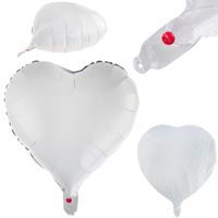 BALON FOLIOWY SERCE BIAŁY NA HEL WALENTYNKI