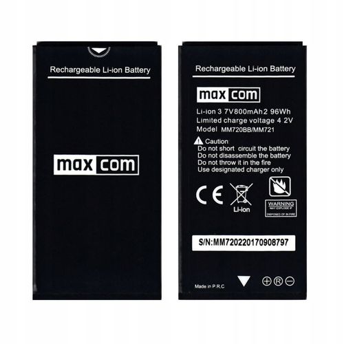 ORYGINALNA BATERIA do MAXCOM MM720 MM721 800 mAh na Arena.pl
