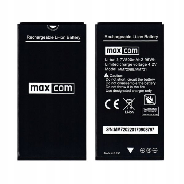 ORYGINALNA BATERIA do MAXCOM MM720 MM721 800 mAh zdjęcie 2
