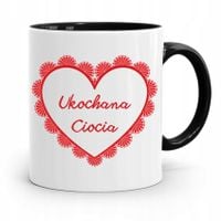 Kubek Czarny Prezent Dla Cioci Ukochana Ciocia Z Nadrukiem Ze Zdjęciem