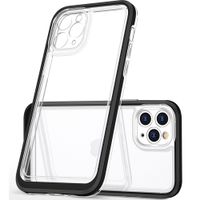 clear 3in1 etui iphone 14 pro silikonowy pokrowiec z ramką czarne