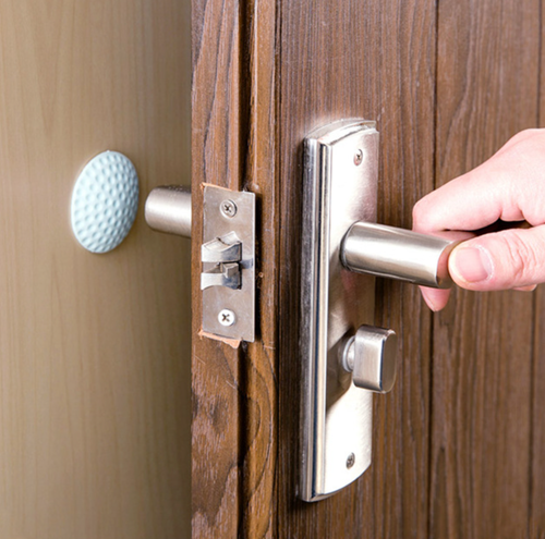 Odbójnik gumowy na ścianę klamki drzwi samoprzylepny biały osłona stoper na Arena.pl