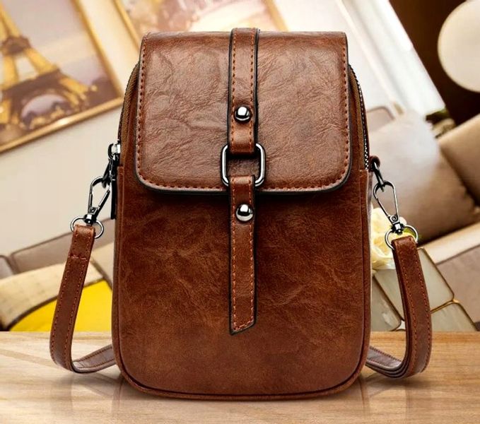 Torebka Damska Skórzana Listonoszka Crossbody Boho zdjęcie 13