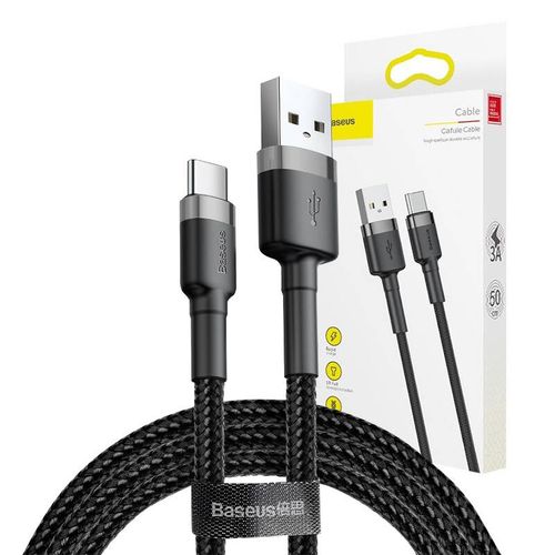 kabel usb do usb-c baseus cafule 3a 1m (szaro-czarny) na Arena.pl