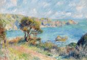 Plakat 100x70cm View at Guernsey, Pierre-Auguste Renoir do Salonu