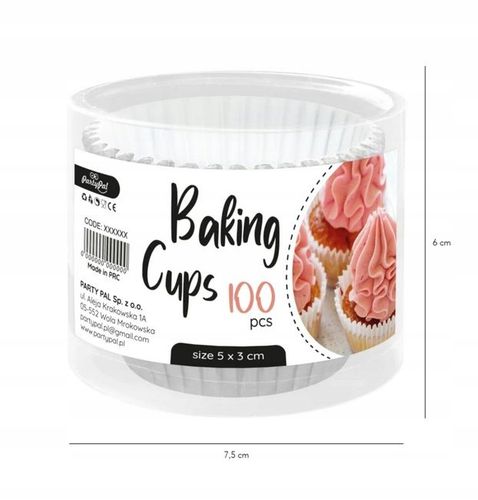 PAPILOTKI FOREMKI do babeczek srebrne 5x3cm 100szt na Arena.pl