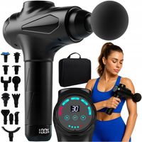 Pistolet do Masażu Masażer do Ciała Pleców Stóp Massage Gun + Końcówki