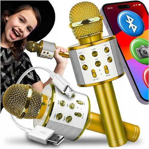 MIKROFON BEZPRZEWODOWY KARAOKE GŁOŚNIK BLUETOOTH PREZENT DLA DZIECI na Arena.pl