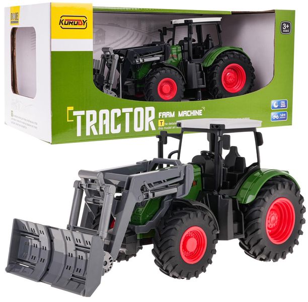 Zielony Traktor Ze Spychem zdjęcie 6