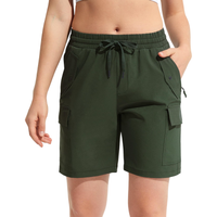 Spodenki cargo damskie trekkingowe sportowe zielone szybkoschnące XXXL