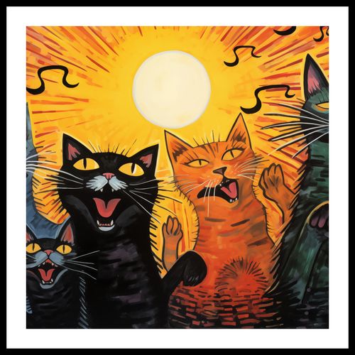 Plakat 70x70cm Kocie Koncertowanie na Arena.pl