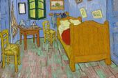 Plakat 60x40cm The Bedroom, Van Gogh Vintage do Salonu