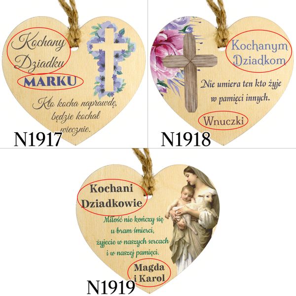 Serce dla bliskich tabliczka Twój KOLOR ZNICZ zdjęcie 8