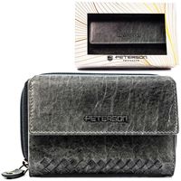 elegancki portfel na karty i monety ze skóry naturalnej - peterson