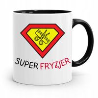 Kubek Czarny Fryzjera Gole Lepiej Niż Urząd Z Nadrukiem Ze Zdjęciem