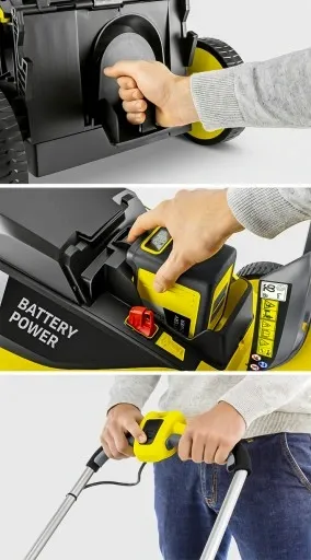 KOSIARKA AKUMULATOROWA KARCHER LMO 36-40 BATTERY SET ZESTAW AKU ŁADOWARKA zdjęcie 10