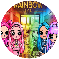 Opłatek na tort Rainbow High