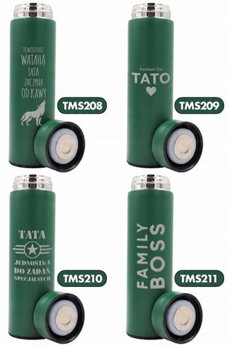 KUBEK TERMICZNY Zielony LED Na Prezent Dla Mamy Taty NAJLEPSZA MAMA Wzory na Arena.pl