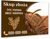 nadruk UV TABLICZKA reklamowa nierdzewna szyld SKUP ZBOŻA dibond 40x30