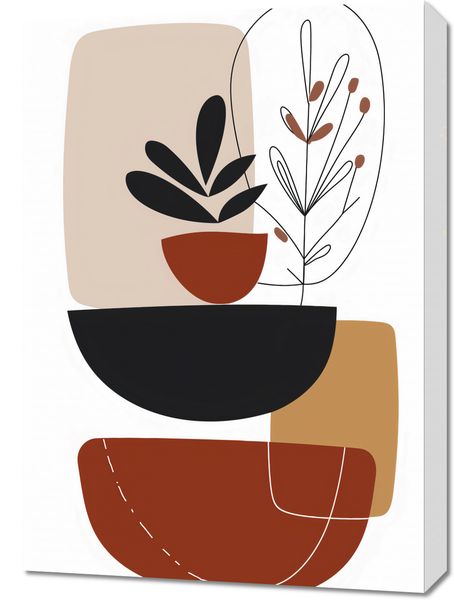 Obraz 50x70cm Botaniczna Abstrakcja zdjęcie 1