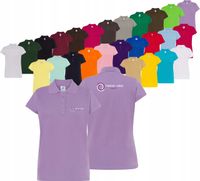 Koszulka polo damska TWÓJ HAFT LOGO NAPIS firmowa reklamowa 10 sztuk