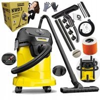 ODKURZACZ PRZEMYSŁOWY KARCHER WD3 BEZWORKOWY BLACK XXL FULL MAX