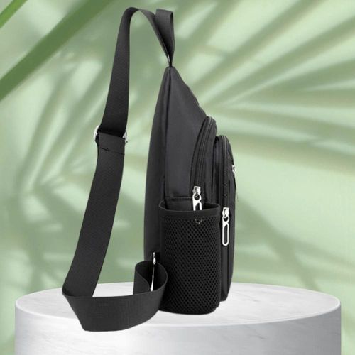 Plecak sportowy torba męska na ramię lekka saszetka wodoodporna czarna na Arena.pl