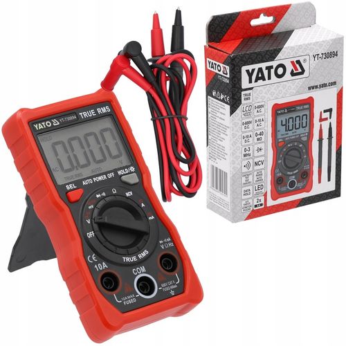 YATO MIERNIK CYFROWY TRUE RMS LCD 4000 AUTOMATYCZNY ZAKRES YT-730894 na Arena.pl