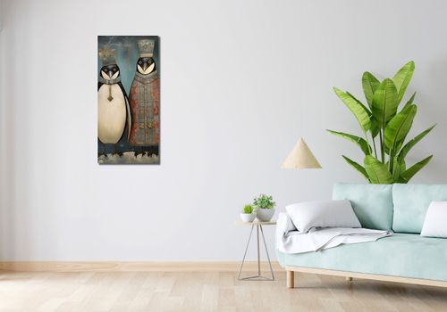 Obraz 40x90cm Królewskie Pingwiny na Arena.pl