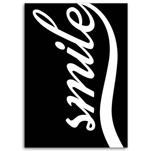 OBRAZ NA PŁÓTNIE Napis Smile Typografia 40x60 na Arena.pl