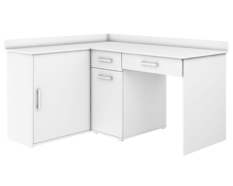 biurko narożne MICHAŁ III BIAŁY duże szkolne dziecięce biurowe zdjęcie 2