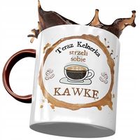 Kubek Bordowy Dla Kelnerki Strzeli Sobie Kawkę Z Nadrukiem Ze Zdjęciem