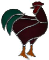 Kogut szkło witrażowe zawieszka dekoracja prezent