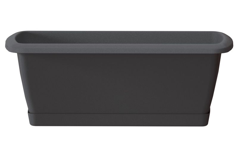 Skrzynka balkonowa ESPANA SET ISE400P | Antracyt, Kształt Prostokątny, Wymiary 18x39x14 cm, Kolor Antracyt, Prosperplast zdjęcie 1