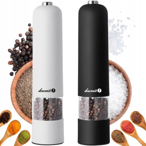 ELEKTRYCZNY MŁYNEK DO SOLI I PIEPRZU PRZYPRAW REGULACJA MIELENIA na Arena.pl