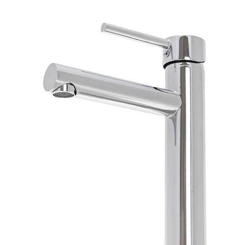 Bateria umywalkowa stojąca chrom wysoka z długą wylewką - Yoka na Arena.pl