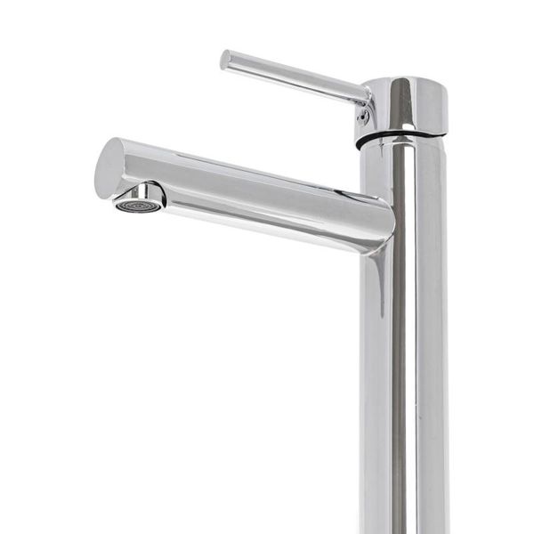 Bateria umywalkowa stojąca chrom wysoka z długą wylewką - Yoka zdjęcie 4