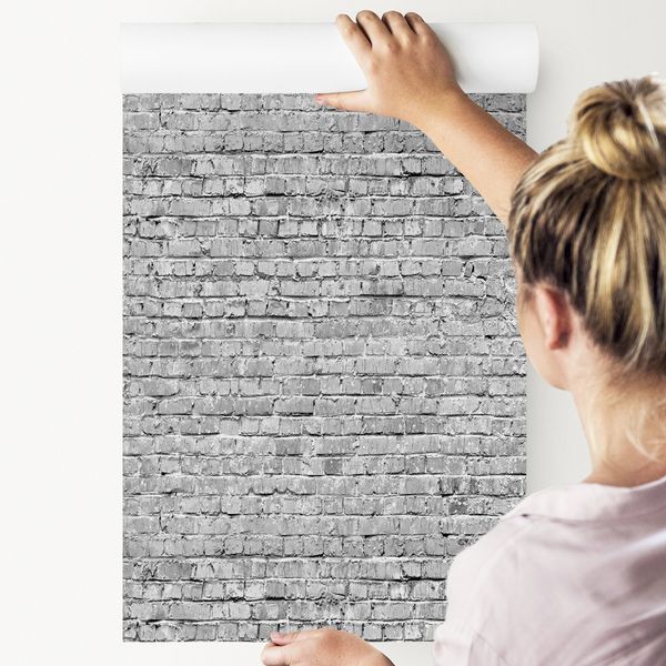 Tapeta Szary Ceglany Mur zdjęcie 4