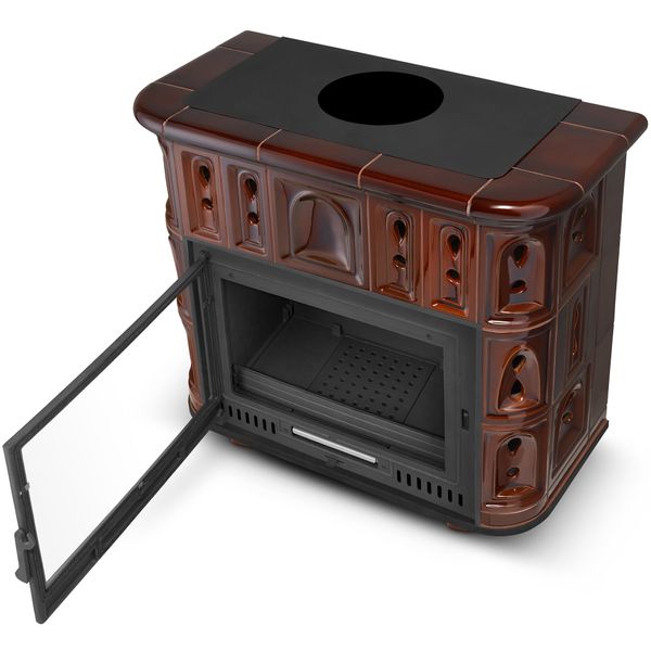 Piec kominek kaflowy z żeliwnym wkładem BERGEN by HIGHER zdjęcie 5