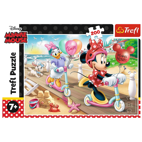 Trefl Minnie na plaży puzzle 200 el na Arena.pl