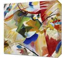 Obraz 40x40cm Painting with Green Center, Wassily Kandinsky